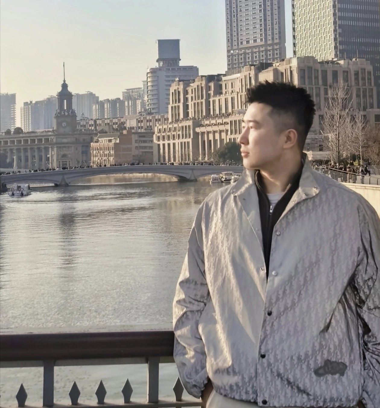 RD-C010 · Reflective Monogram Half-Collar Jacket showcase view 13