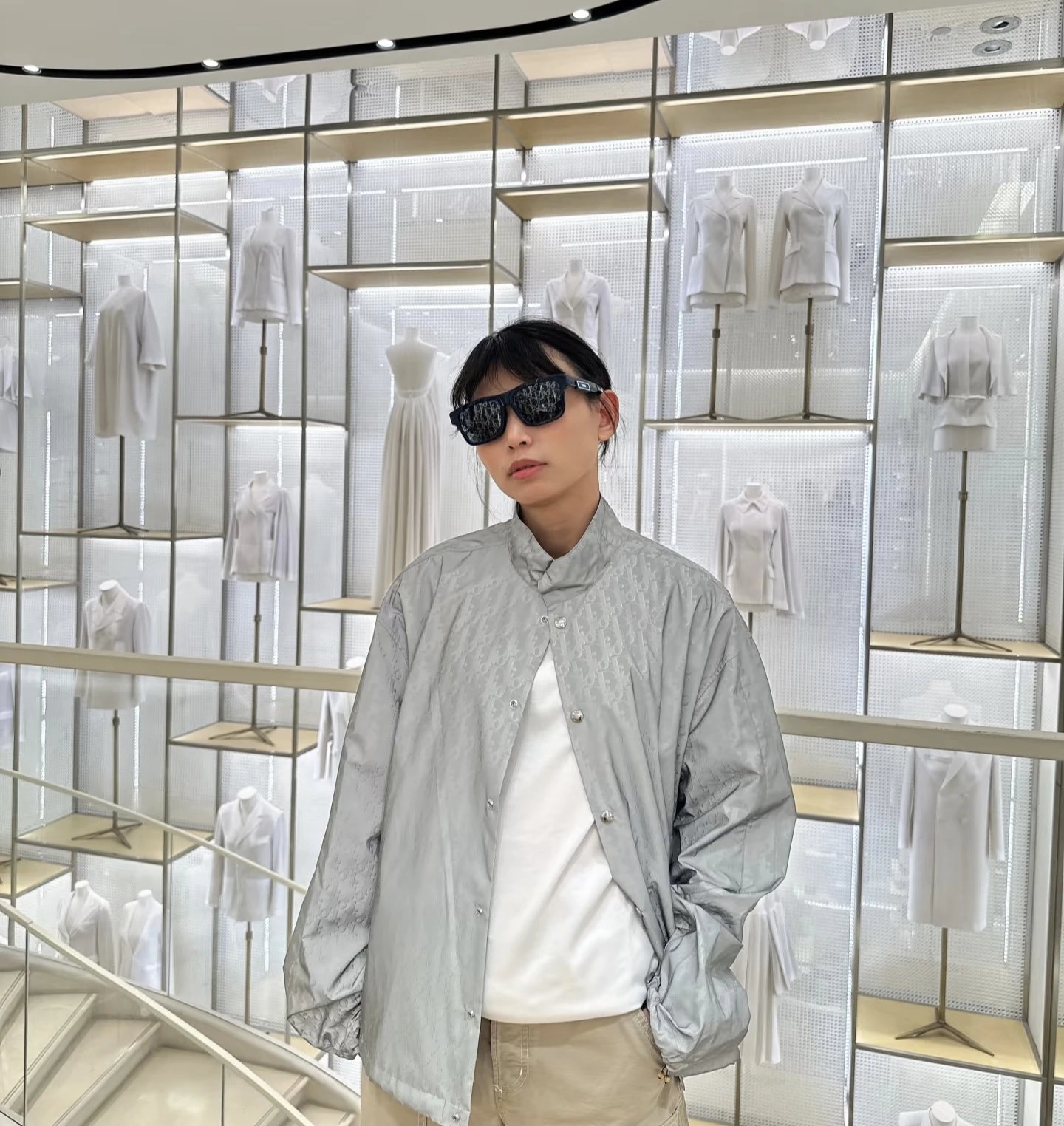RD-C010 · Reflective Monogram Half-Collar Jacket showcase view 12