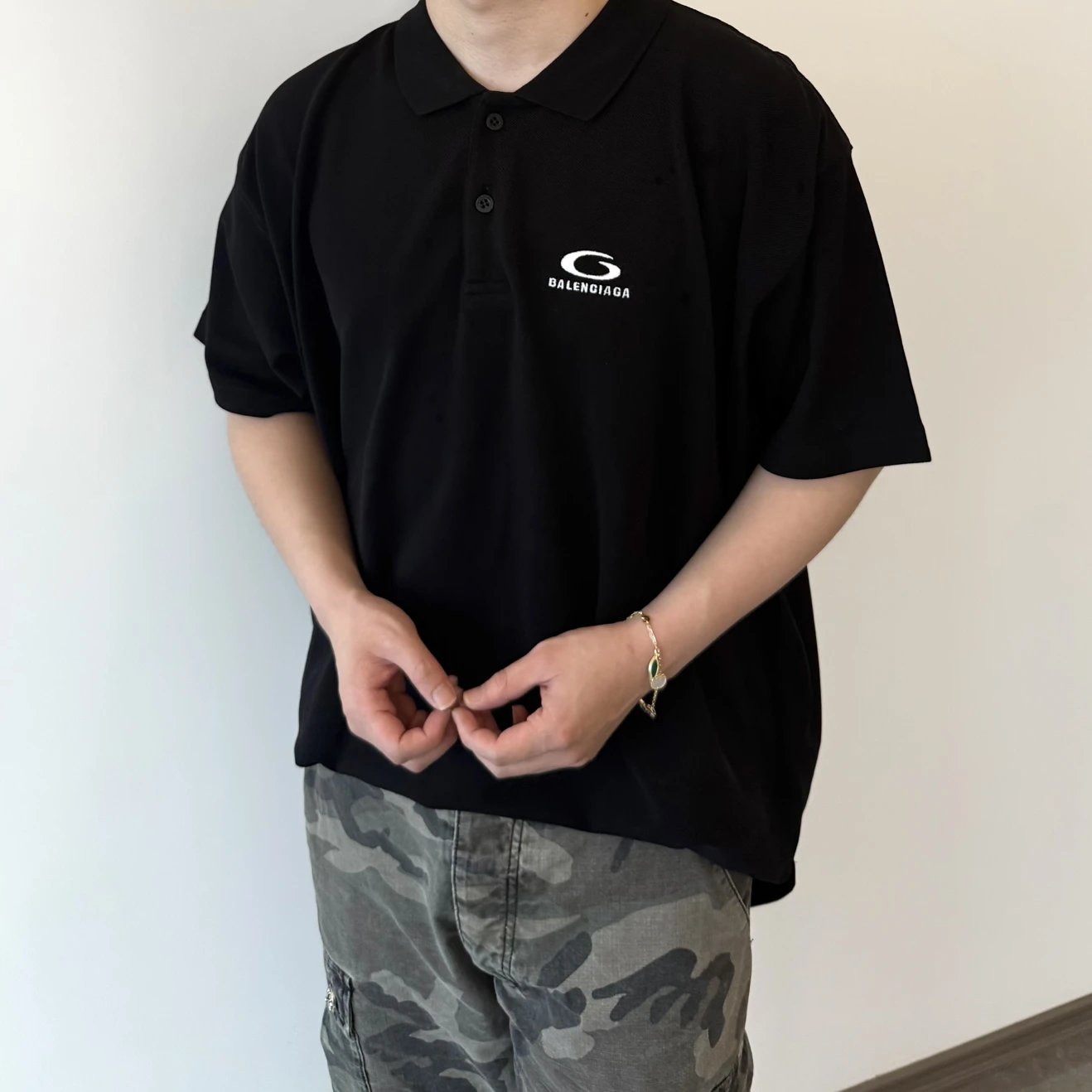 RD-C219 · Oversized Embroidered Cotton Piqué Polo showcase view 4