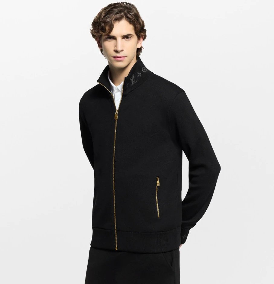 RD-C011 · Jacquard Stand-Collar Knit Jacket showcase view 1