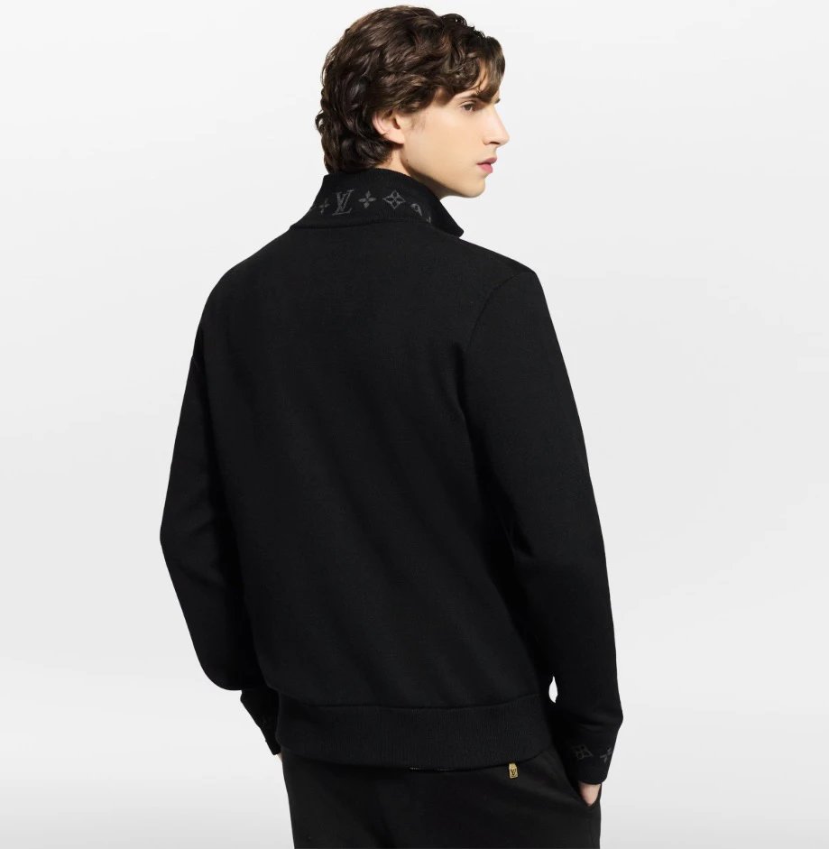 RD-C011 · Jacquard Stand-Collar Knit Jacket showcase view 2