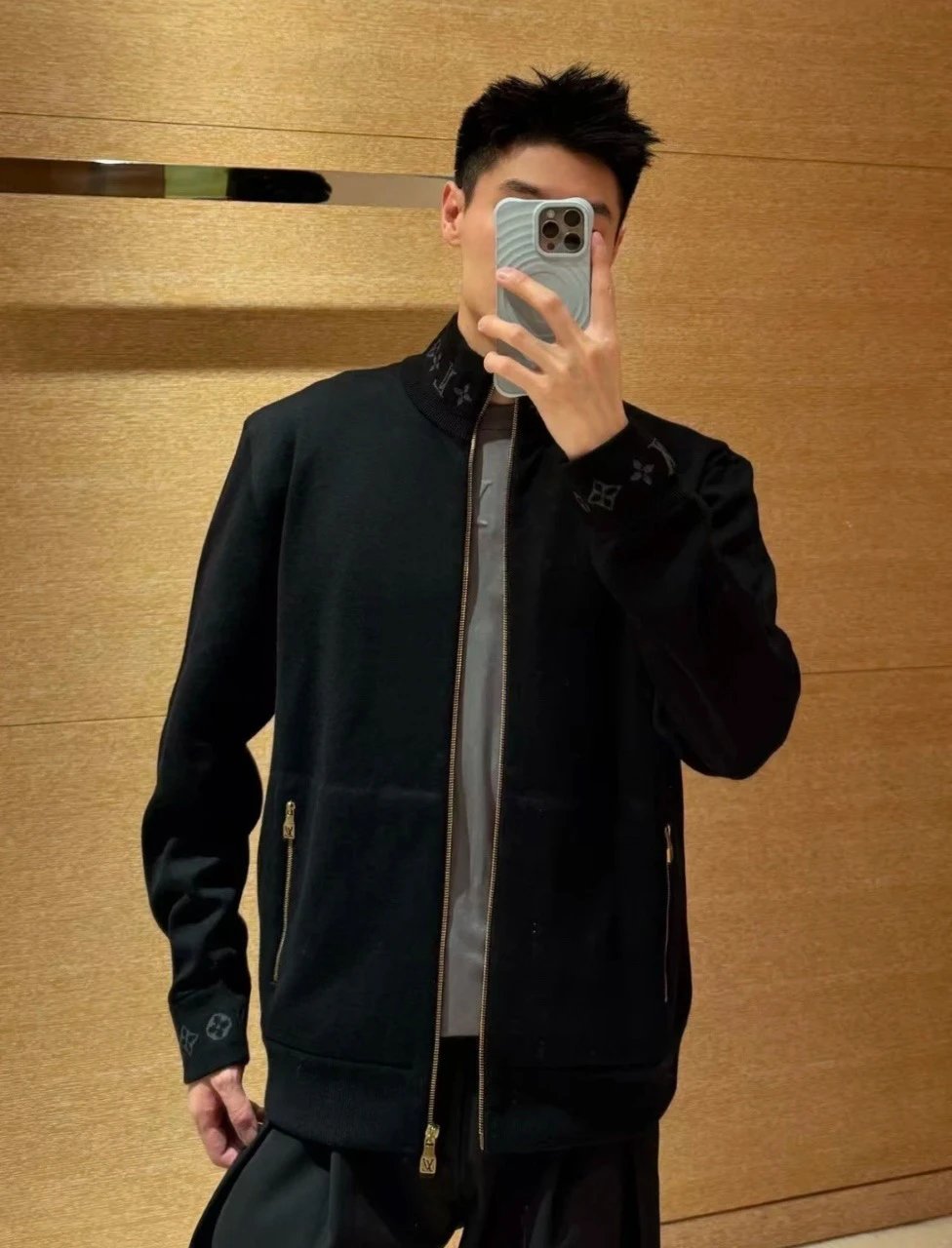 RD-C011 · Jacquard Stand-Collar Knit Jacket showcase view 6