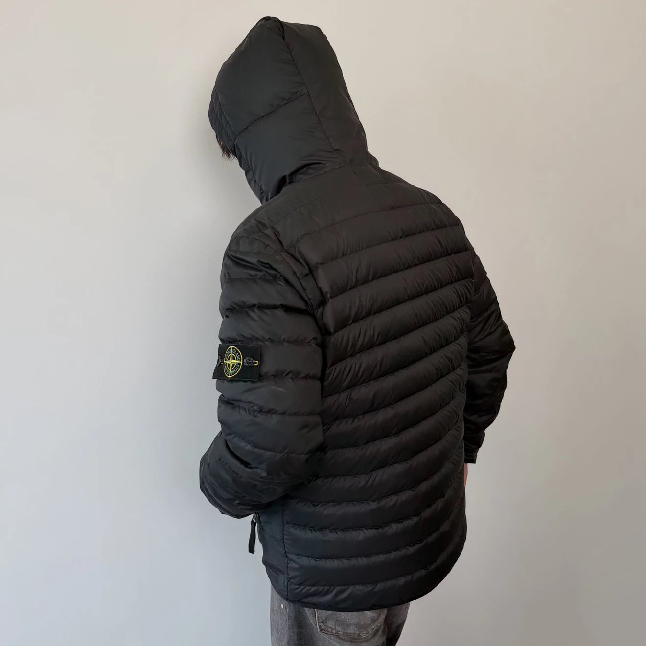 RD-C321 · Lightweight Recycled-Nylon Hooded Down Jacket showcase view 4