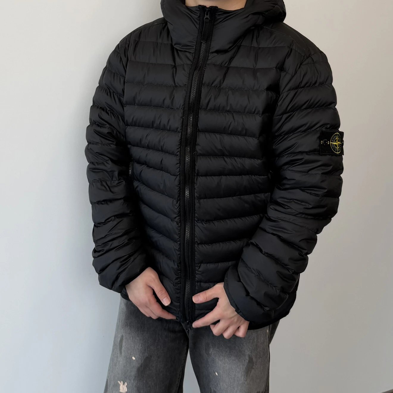 RD-C321 · Lightweight Recycled-Nylon Hooded Down Jacket showcase view 5