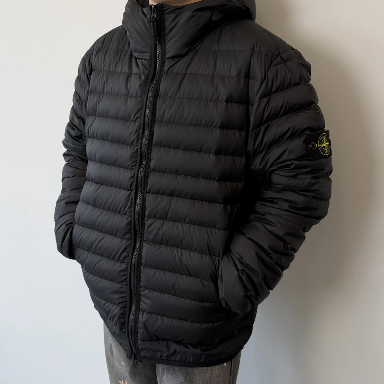 RD-C321 · Lightweight Recycled-Nylon Hooded Down Jacket showcase view 6