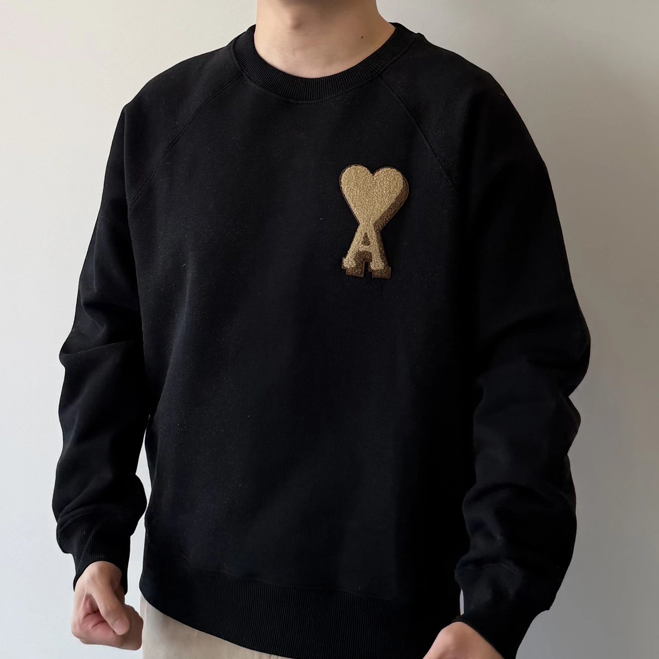 RD-C264 · Towel-Embroidered Heart Crewneck Sweatshirt showcase view 3