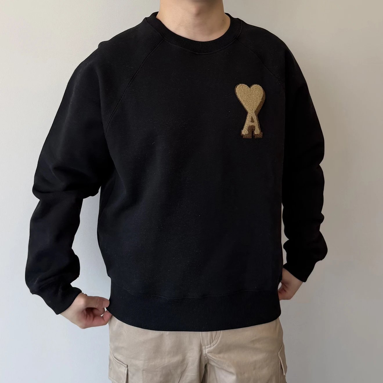 RD-C264 · Towel-Embroidered Heart Crewneck Sweatshirt showcase view 4