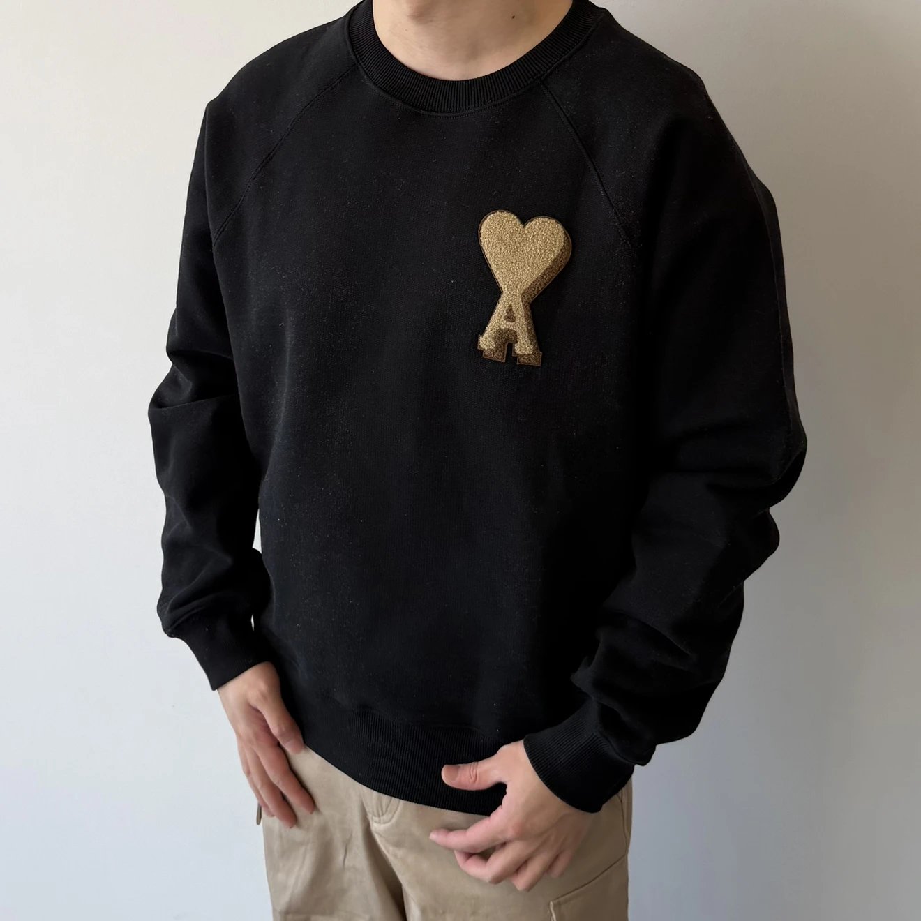 RD-C264 · Towel-Embroidered Heart Crewneck Sweatshirt showcase view 5