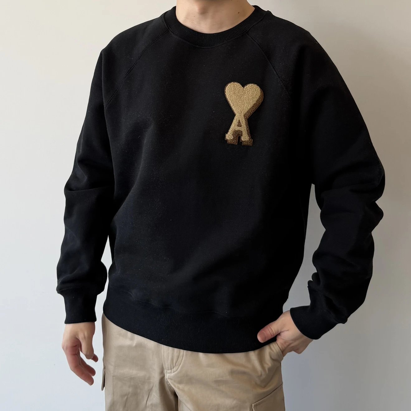 RD-C264 · Towel-Embroidered Heart Crewneck Sweatshirt showcase view 6