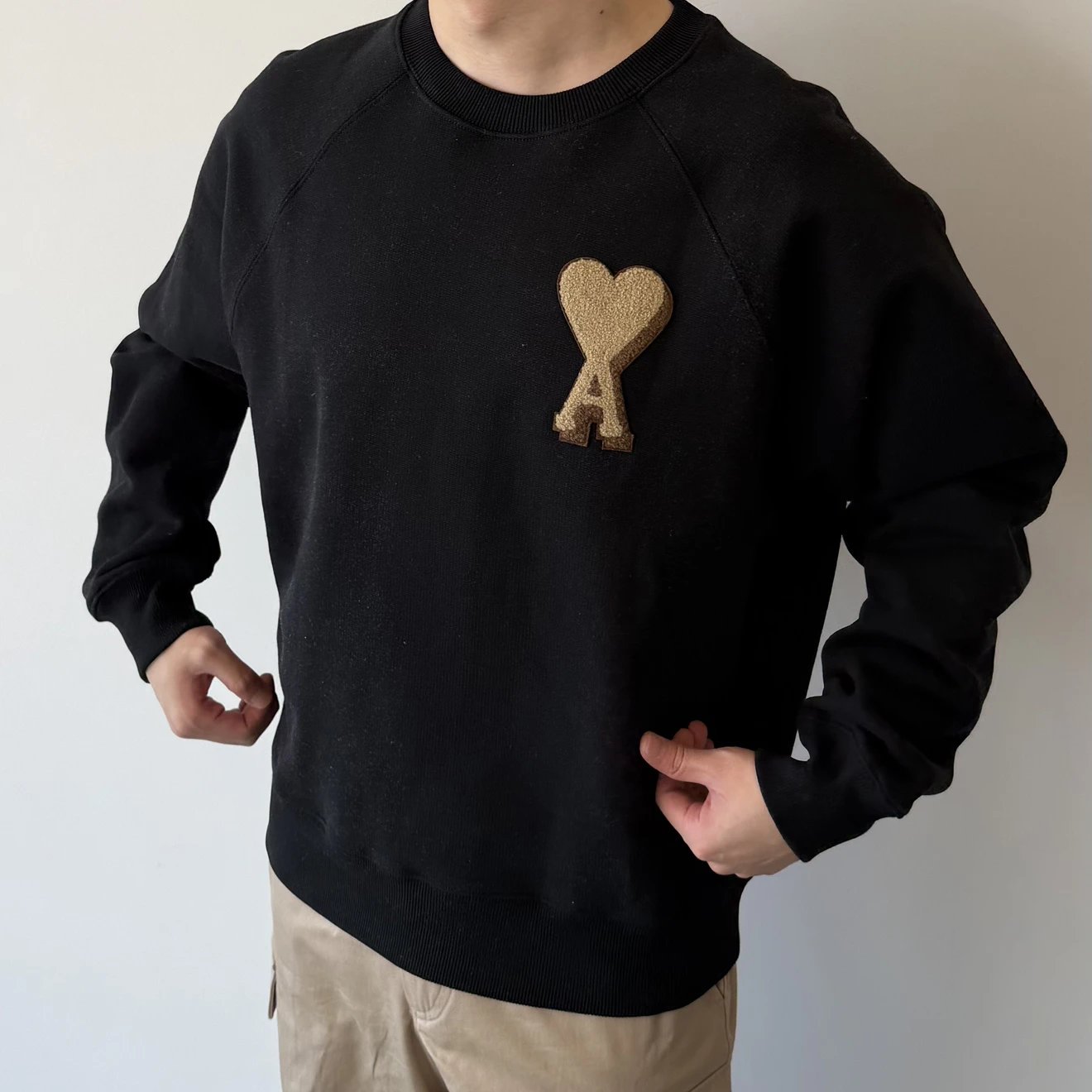 RD-C264 · Towel-Embroidered Heart Crewneck Sweatshirt showcase view 7