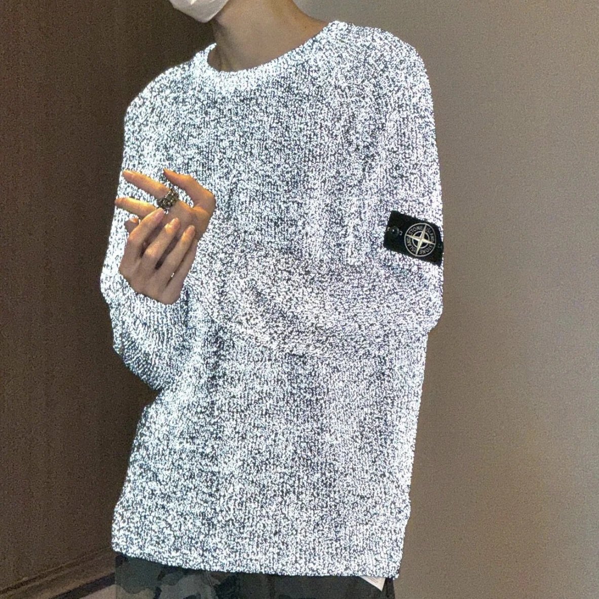 RD-C370 · Reflective Marl Crewneck Sweater showcase view 2