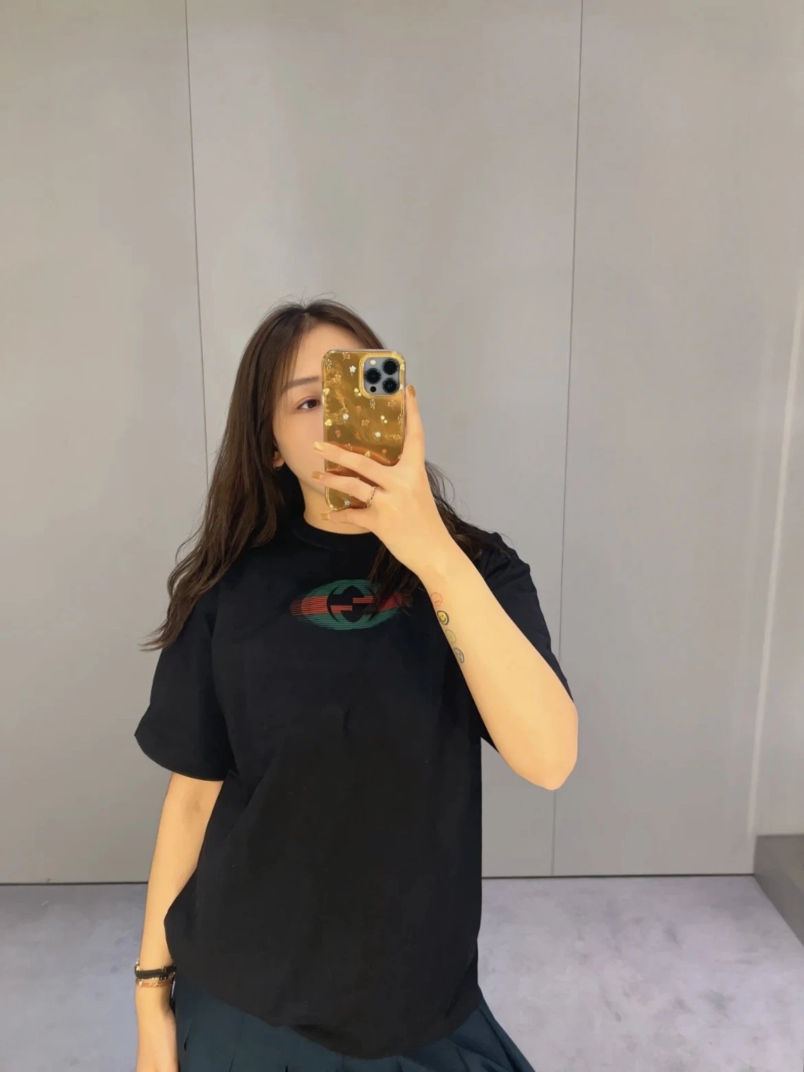 RD-C090 · Relaxed Letter-Print Crewneck T-Shirt showcase view 7