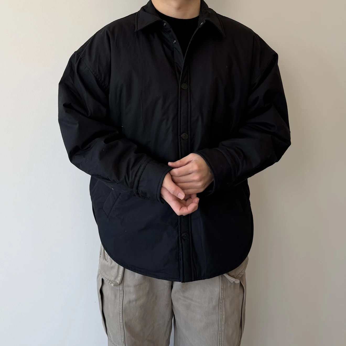 RD-C228 · Embroidered Logo Padded Shirt Jacket showcase view 2