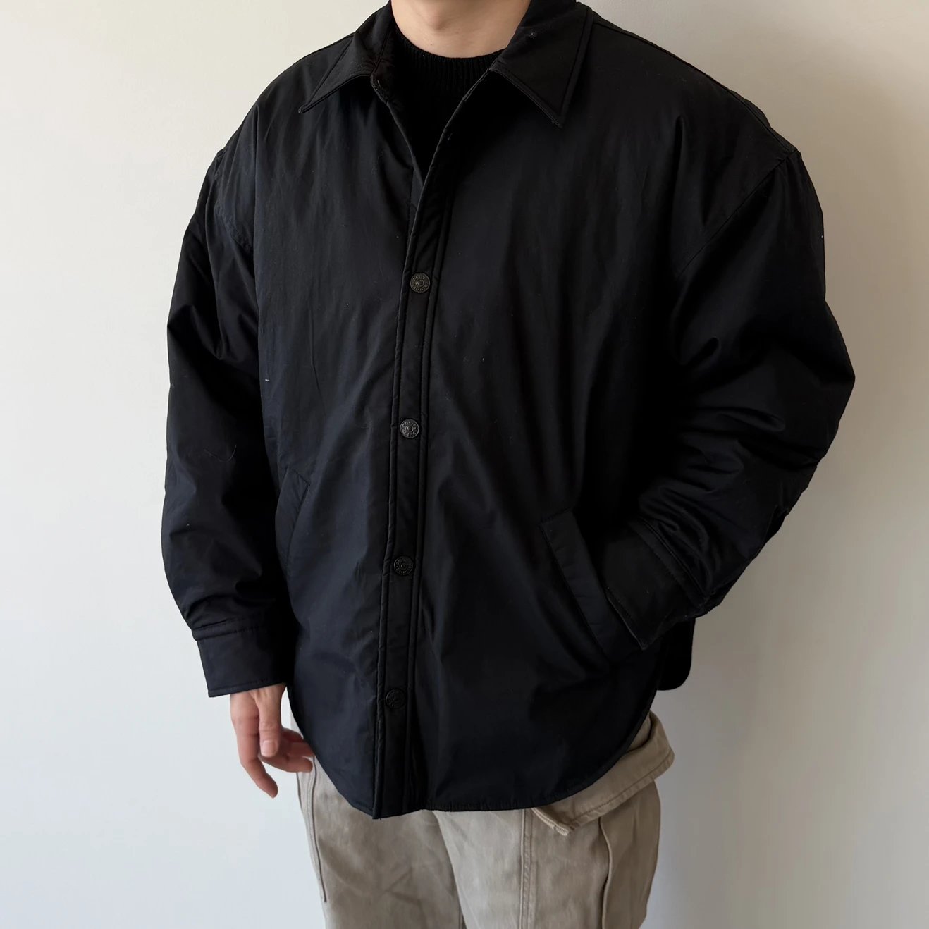 RD-C228 · Embroidered Logo Padded Shirt Jacket showcase view 4