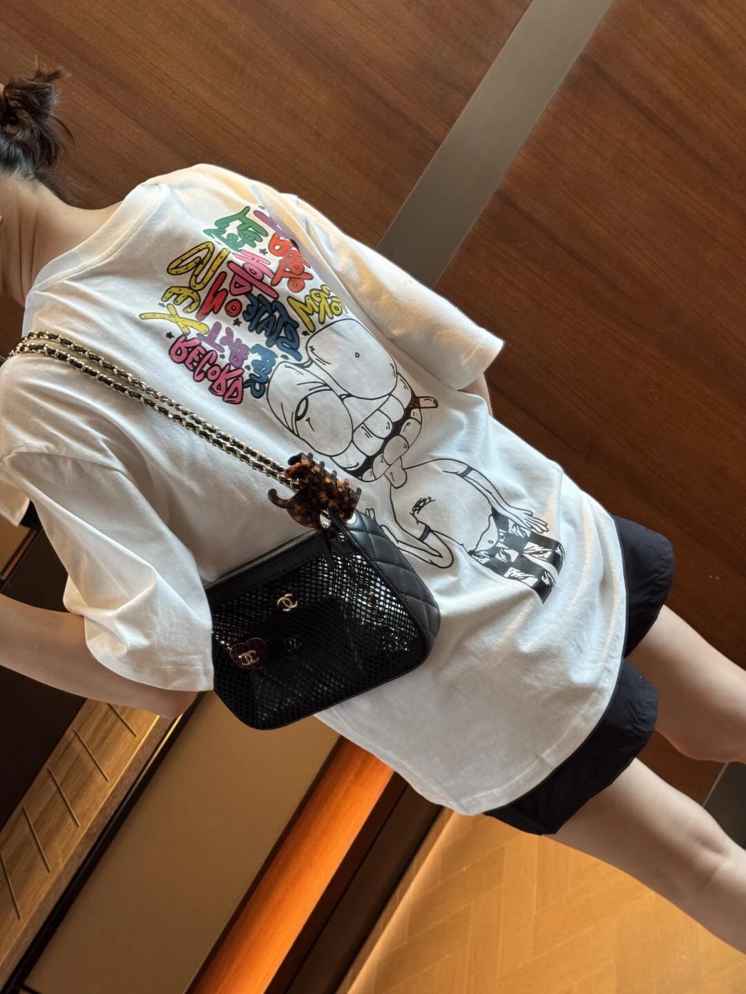 RD-C150 · Graphic Crew-Neck T-Shirt – White showcase view 4