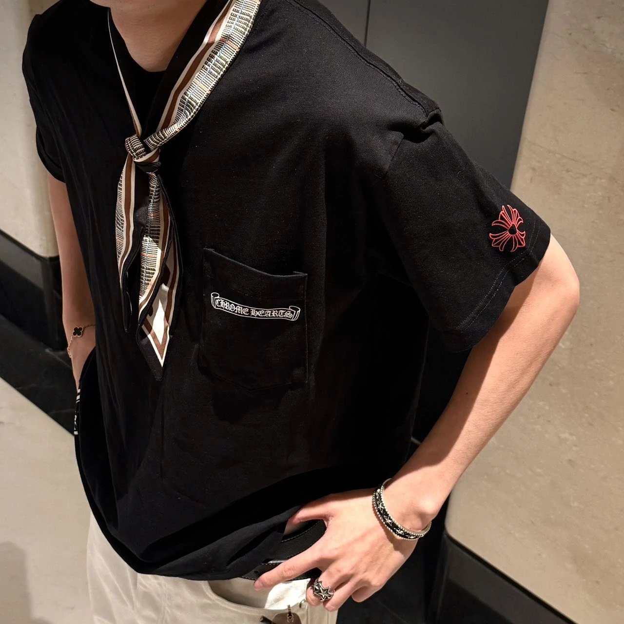 RD-C059 · Cross Graphic Pocket T-Shirt showcase view 2