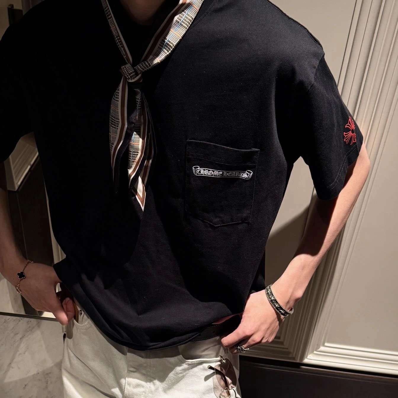 RD-C059 · Cross Graphic Pocket T-Shirt showcase view 3