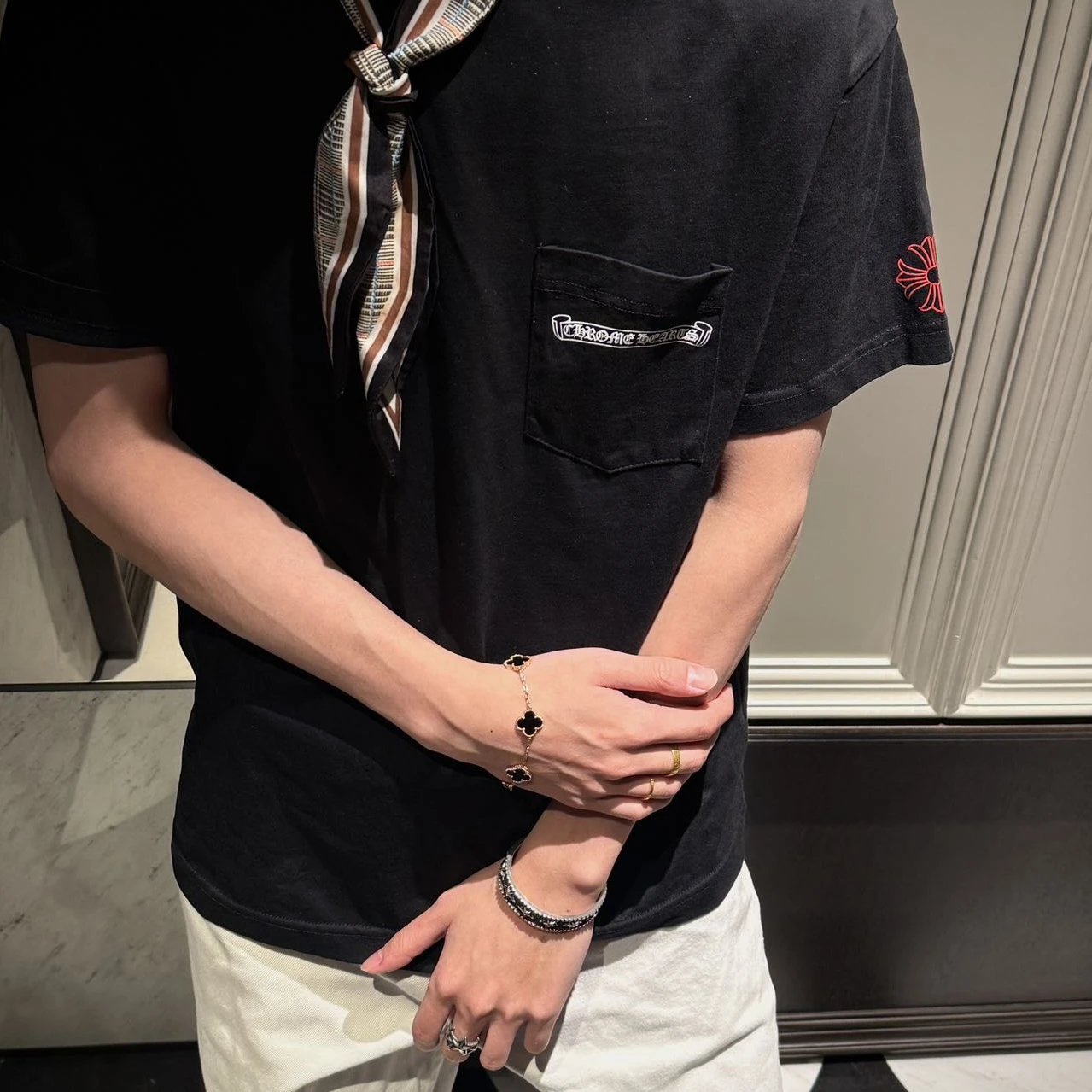 RD-C059 · Cross Graphic Pocket T-Shirt showcase view 4