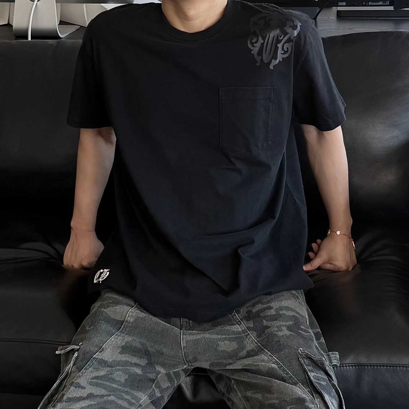 RD-C078 · Croix Star Pocket T-Shirt showcase view 3