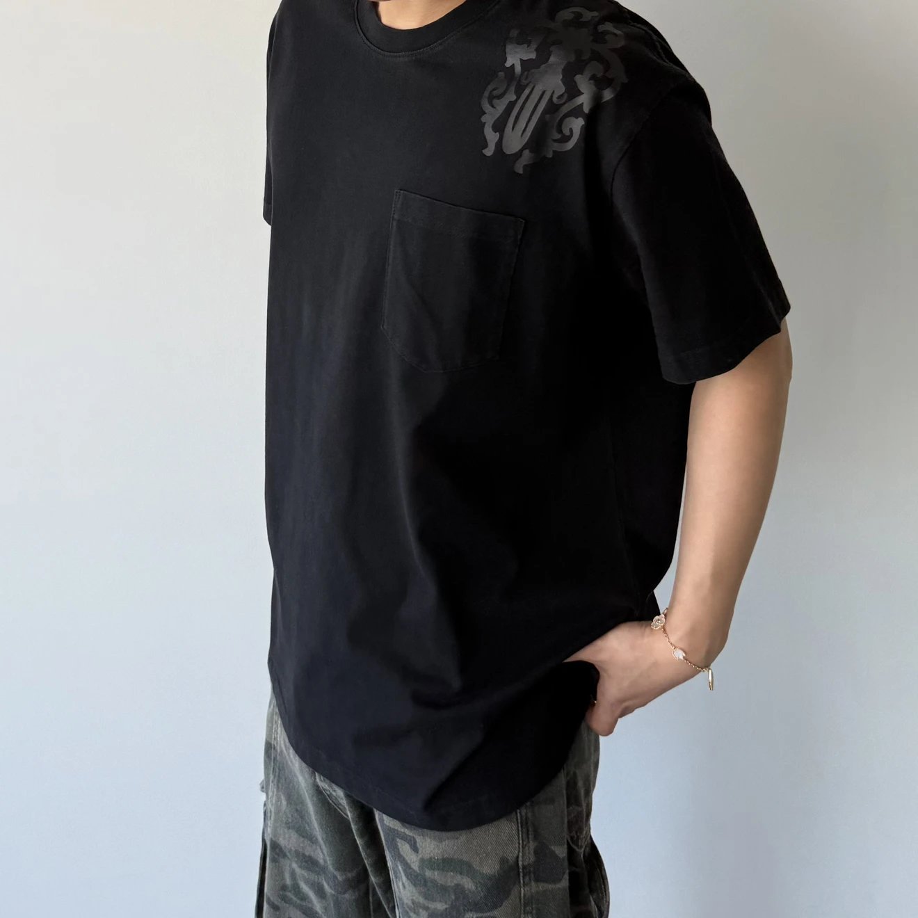 RD-C078 · Croix Star Pocket T-Shirt showcase view 4