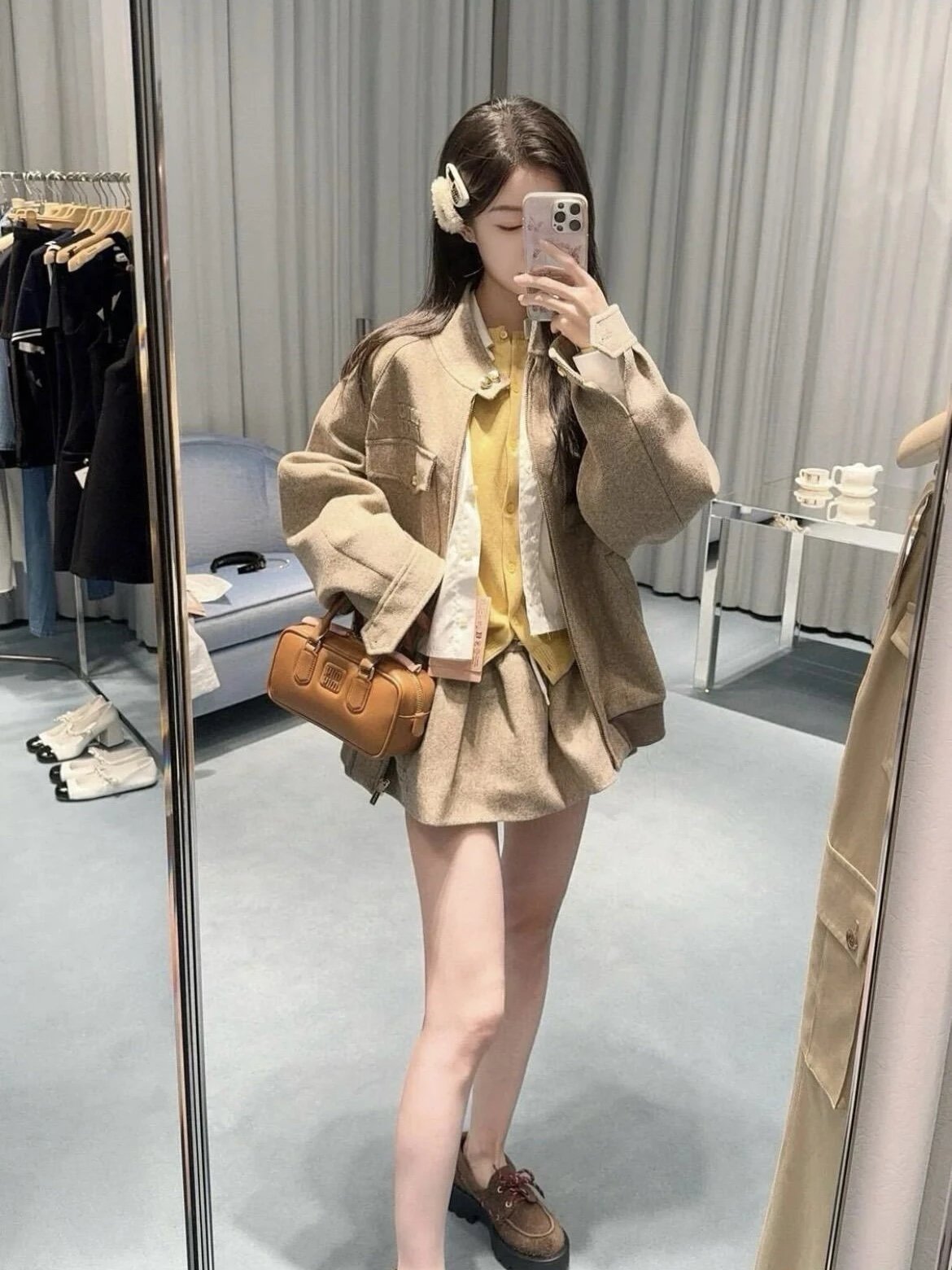 RD-C229 · Herringbone Stand-Collar Zip Jacket showcase view 8