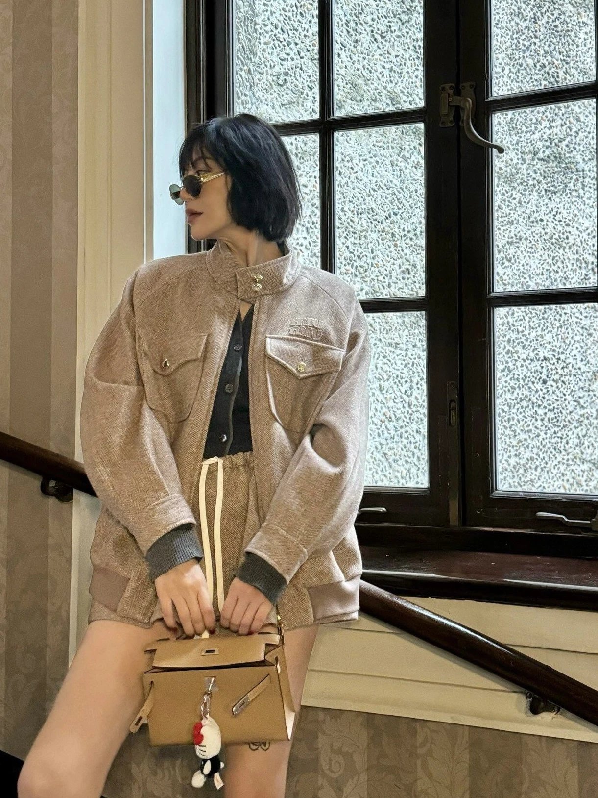 RD-C229 · Herringbone Stand-Collar Zip Jacket showcase view 11