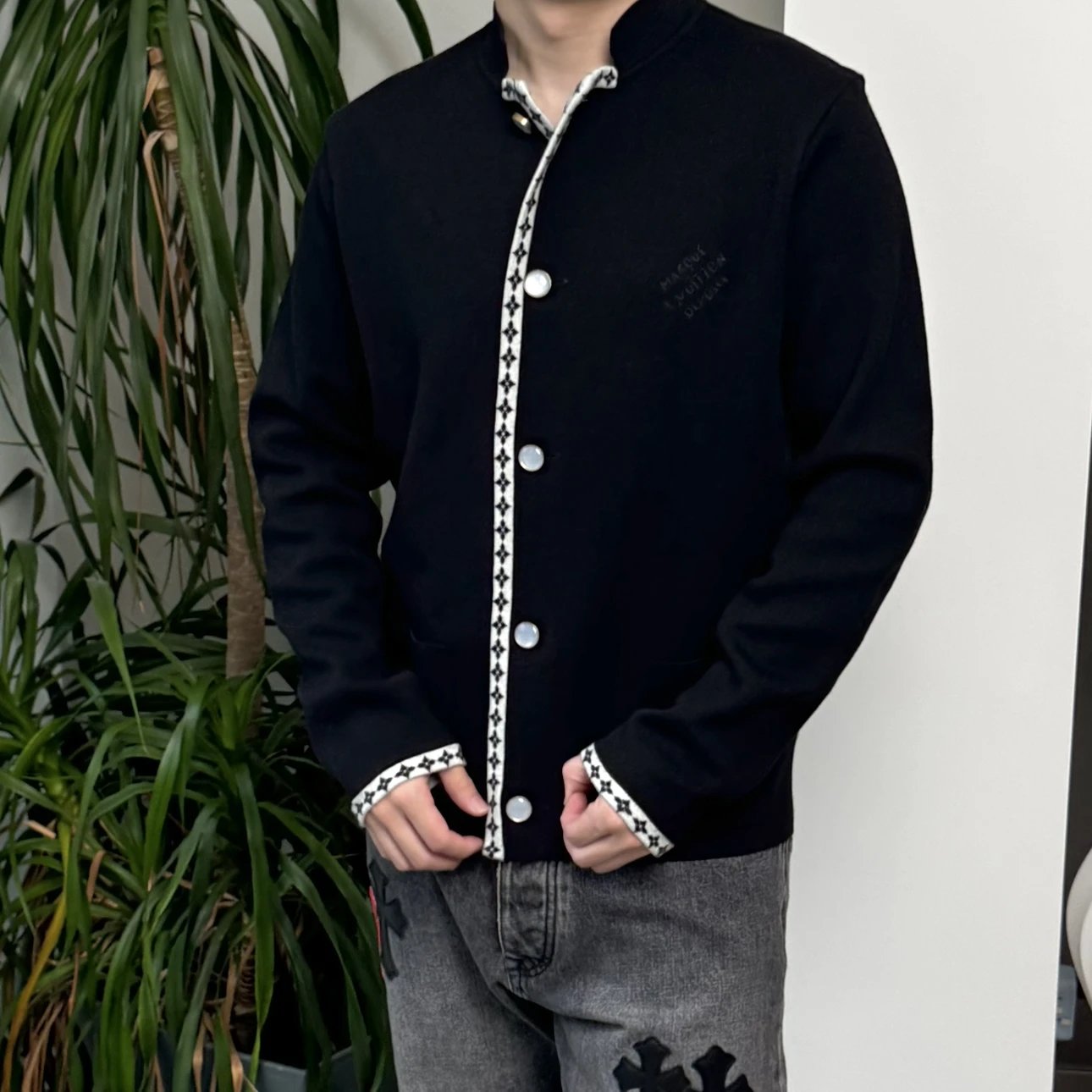RD-C230 · Wool Knit Collarless Jacket showcase view 8