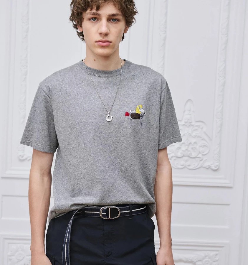 RD-C155 · Pony Embroidered Relaxed Cotton T-Shirt showcase view 2
