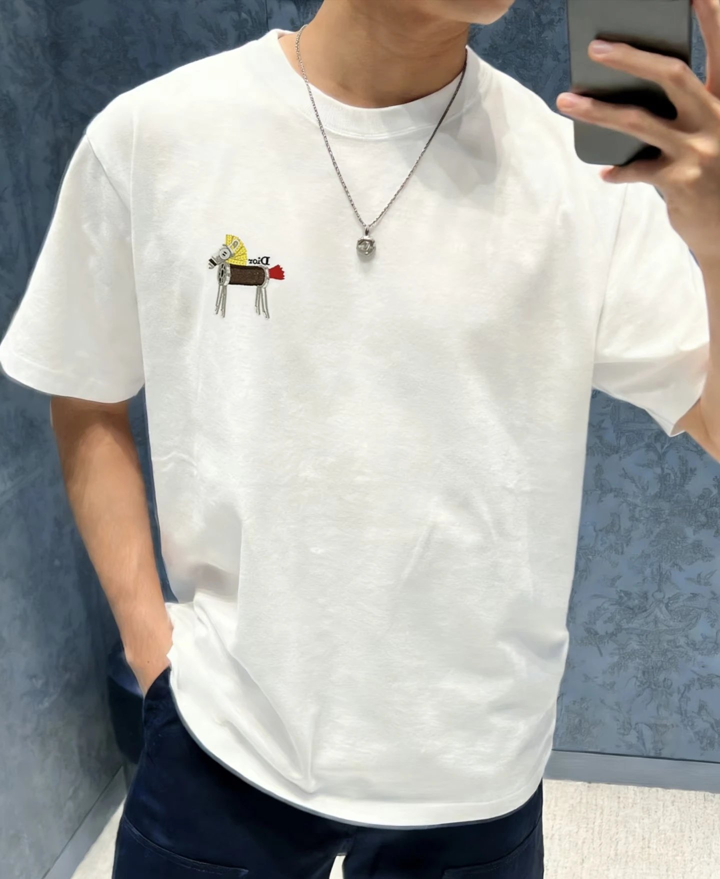 RD-C155 · Pony Embroidered Relaxed Cotton T-Shirt showcase view 14