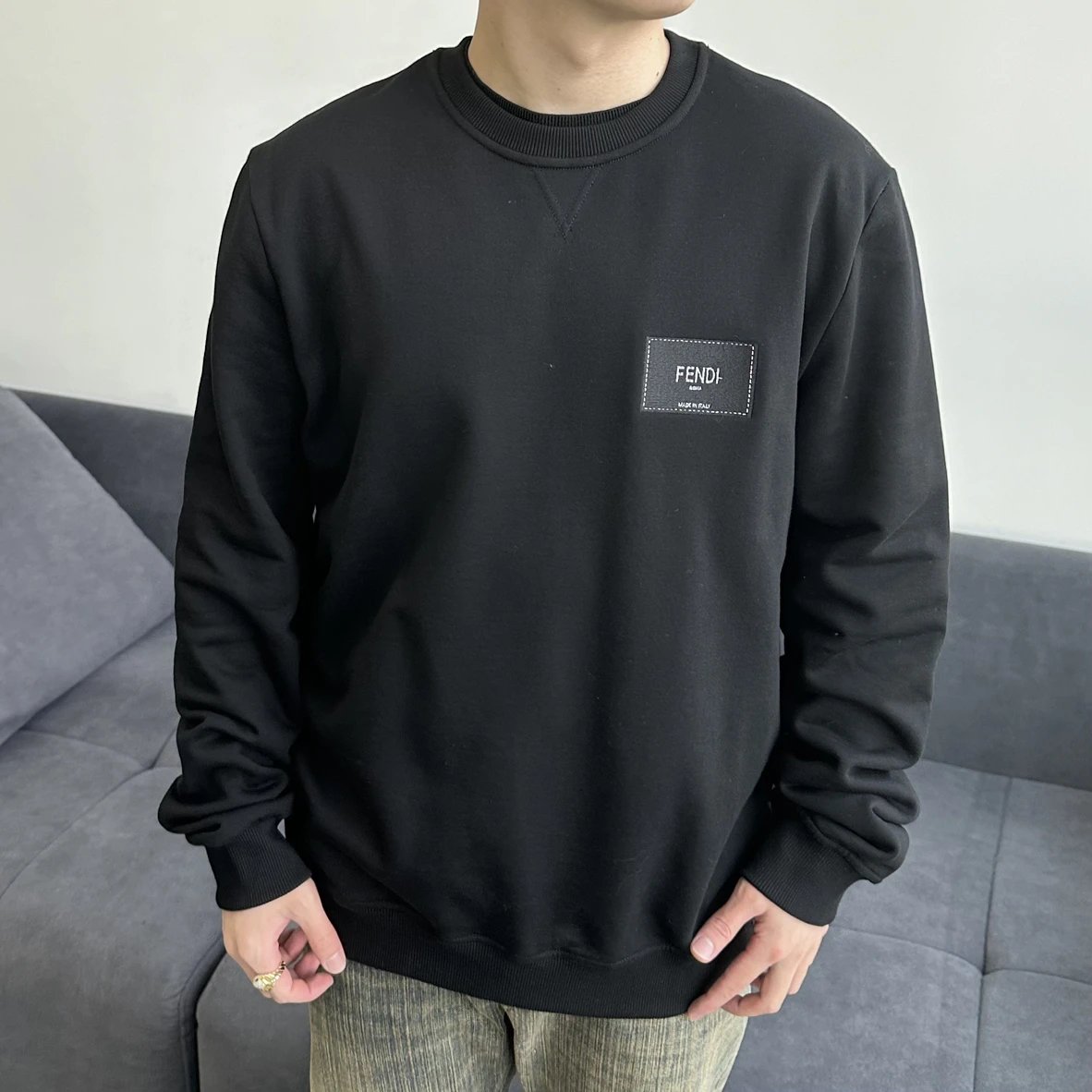RD-C266 · Embroidered Crewneck Sweatshirt showcase view 2