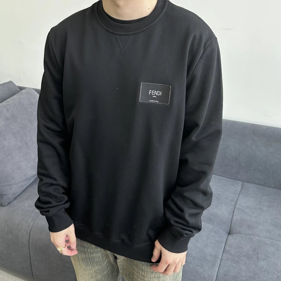 RD-C266 · Embroidered Crewneck Sweatshirt showcase view 3