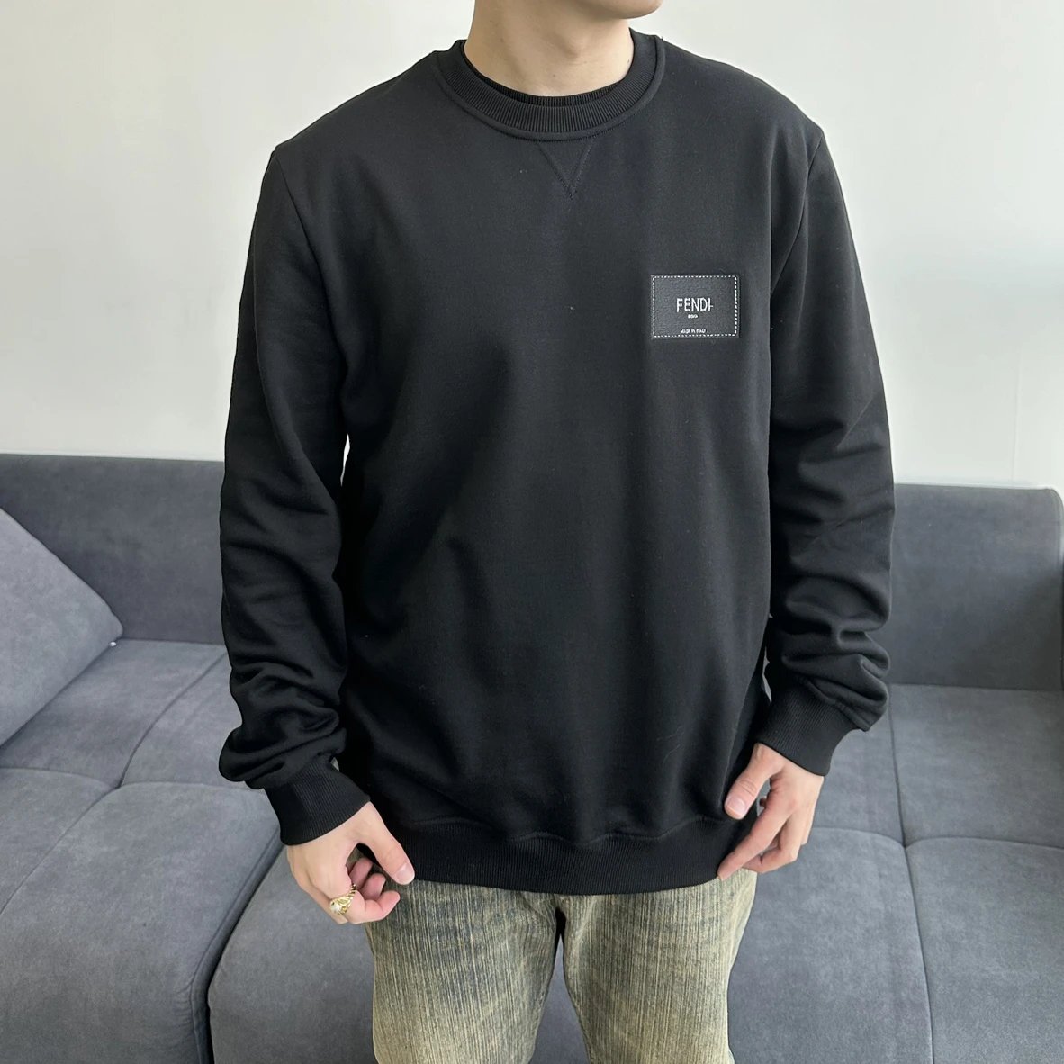 RD-C266 · Embroidered Crewneck Sweatshirt showcase view 4