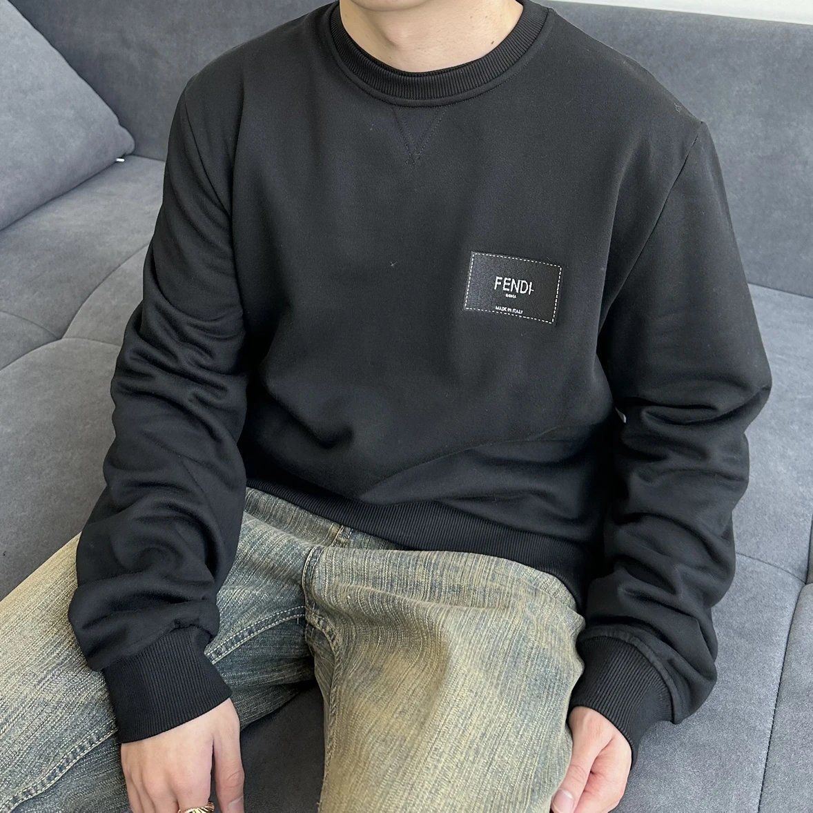 RD-C266 · Embroidered Crewneck Sweatshirt showcase view 5