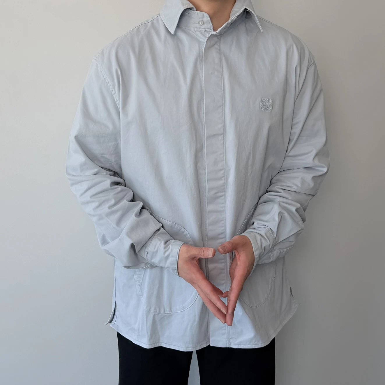 RD-C339 · Haze Blue Hooded Shirt Jacket showcase view 2