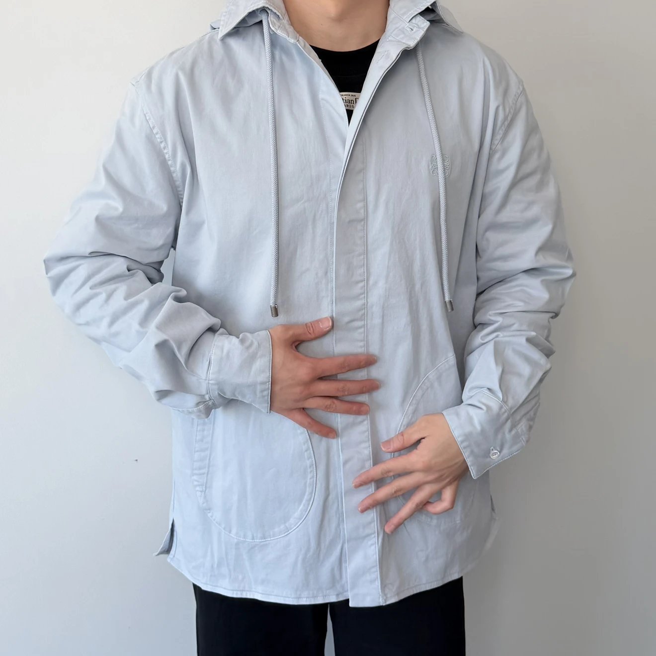 RD-C339 · Haze Blue Hooded Shirt Jacket showcase view 4