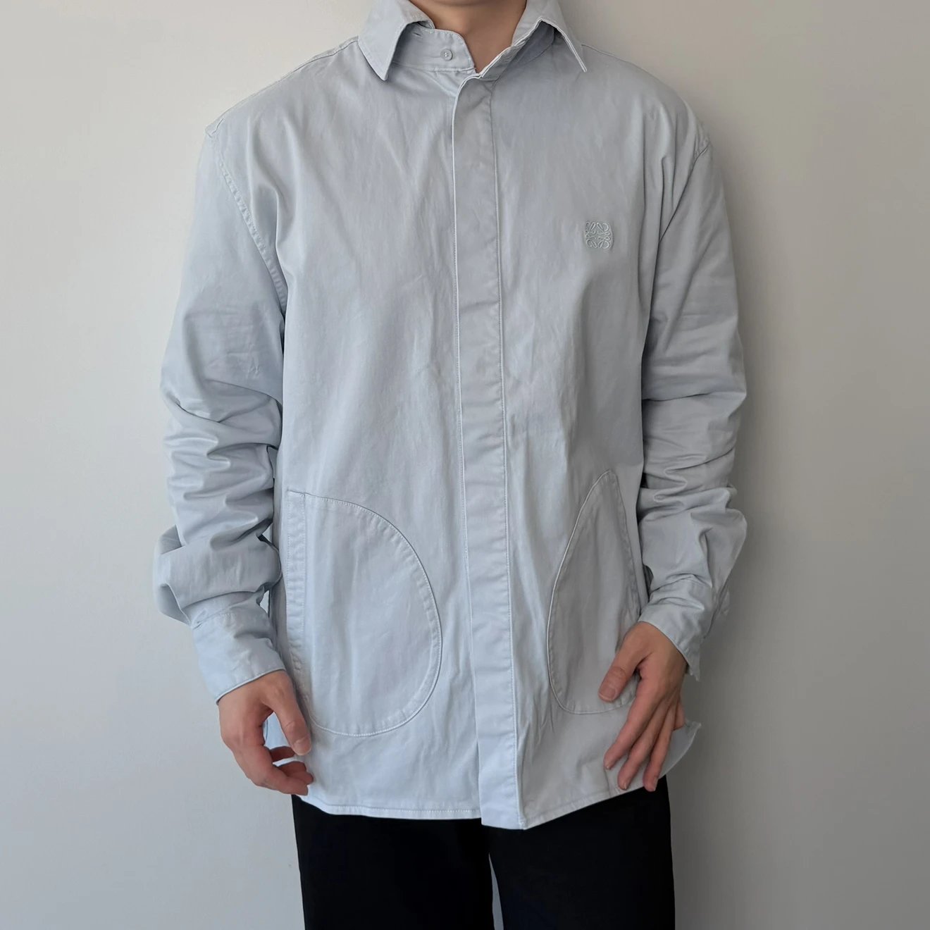 RD-C339 · Haze Blue Hooded Shirt Jacket showcase view 5