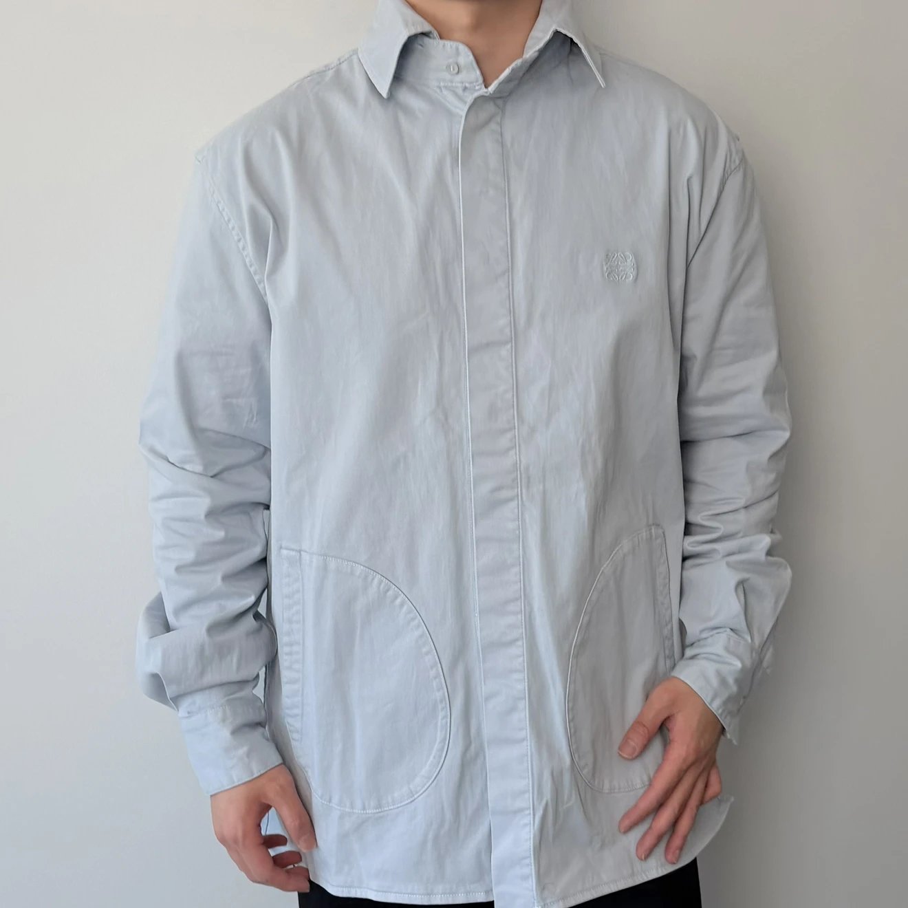 RD-C339 · Haze Blue Hooded Shirt Jacket showcase view 6