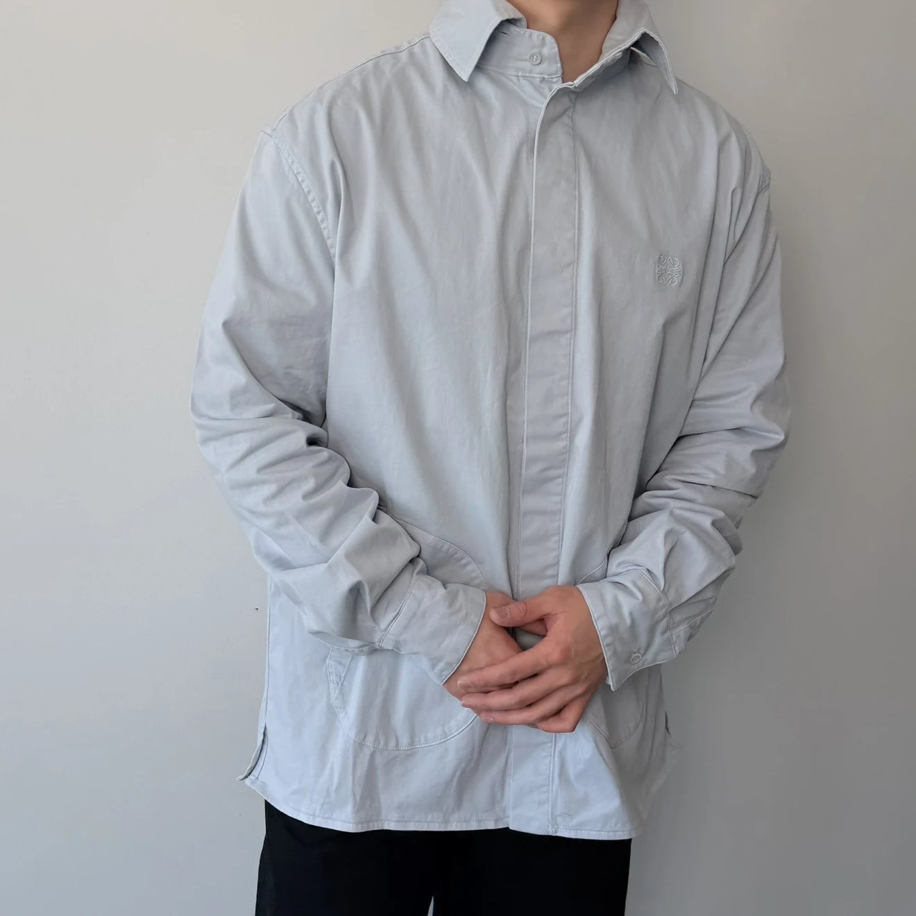 RD-C339 · Haze Blue Hooded Shirt Jacket showcase view 7