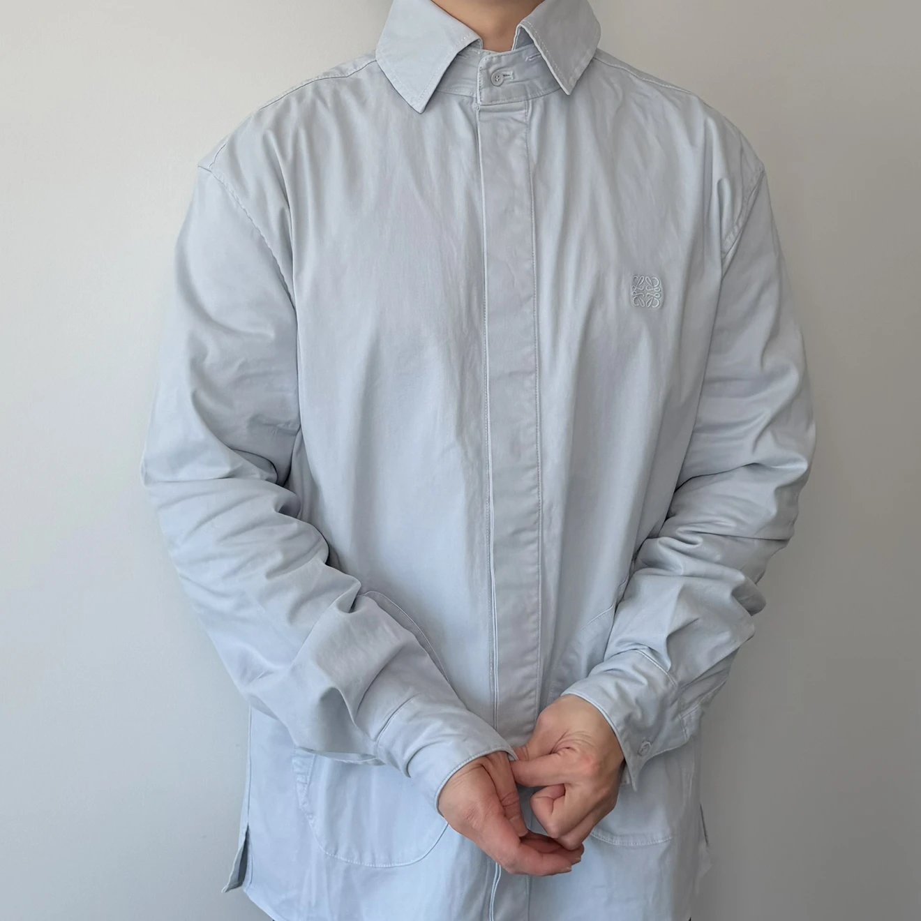 RD-C339 · Haze Blue Hooded Shirt Jacket showcase view 8