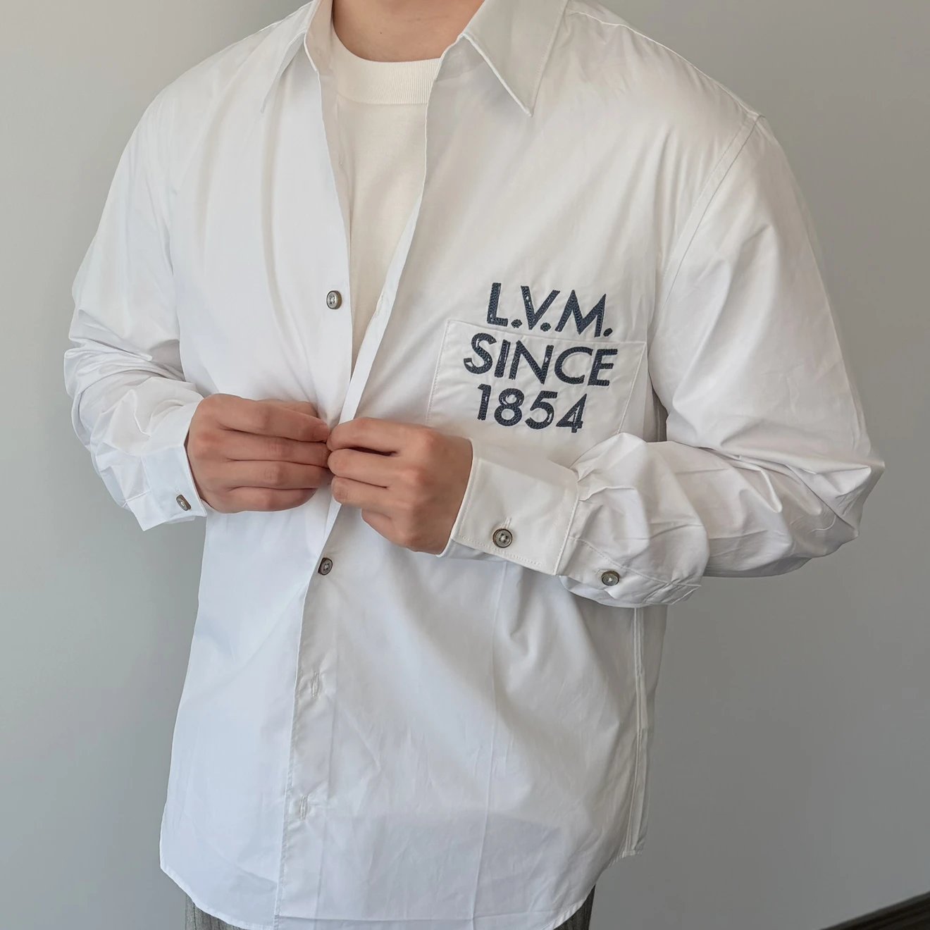 RD-C340 · 1854 Embroidered White Shirt showcase view 7