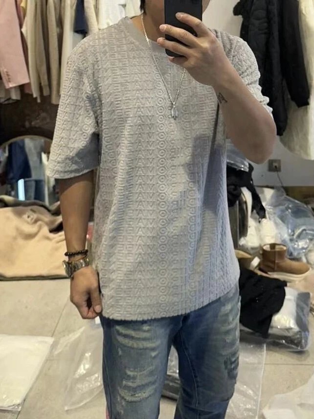 RD-C161 · Textured Towel-Knit Short-Sleeve T-Shirt showcase view 3