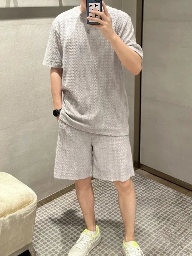 RD-C161 · Textured Towel-Knit Short-Sleeve T-Shirt showcase view 4