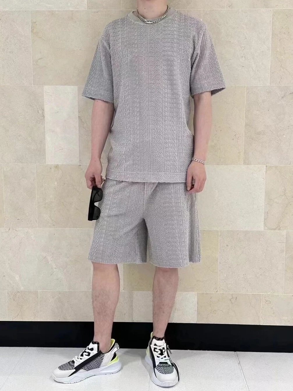 RD-C161 · Textured Towel-Knit Short-Sleeve T-Shirt showcase view 5