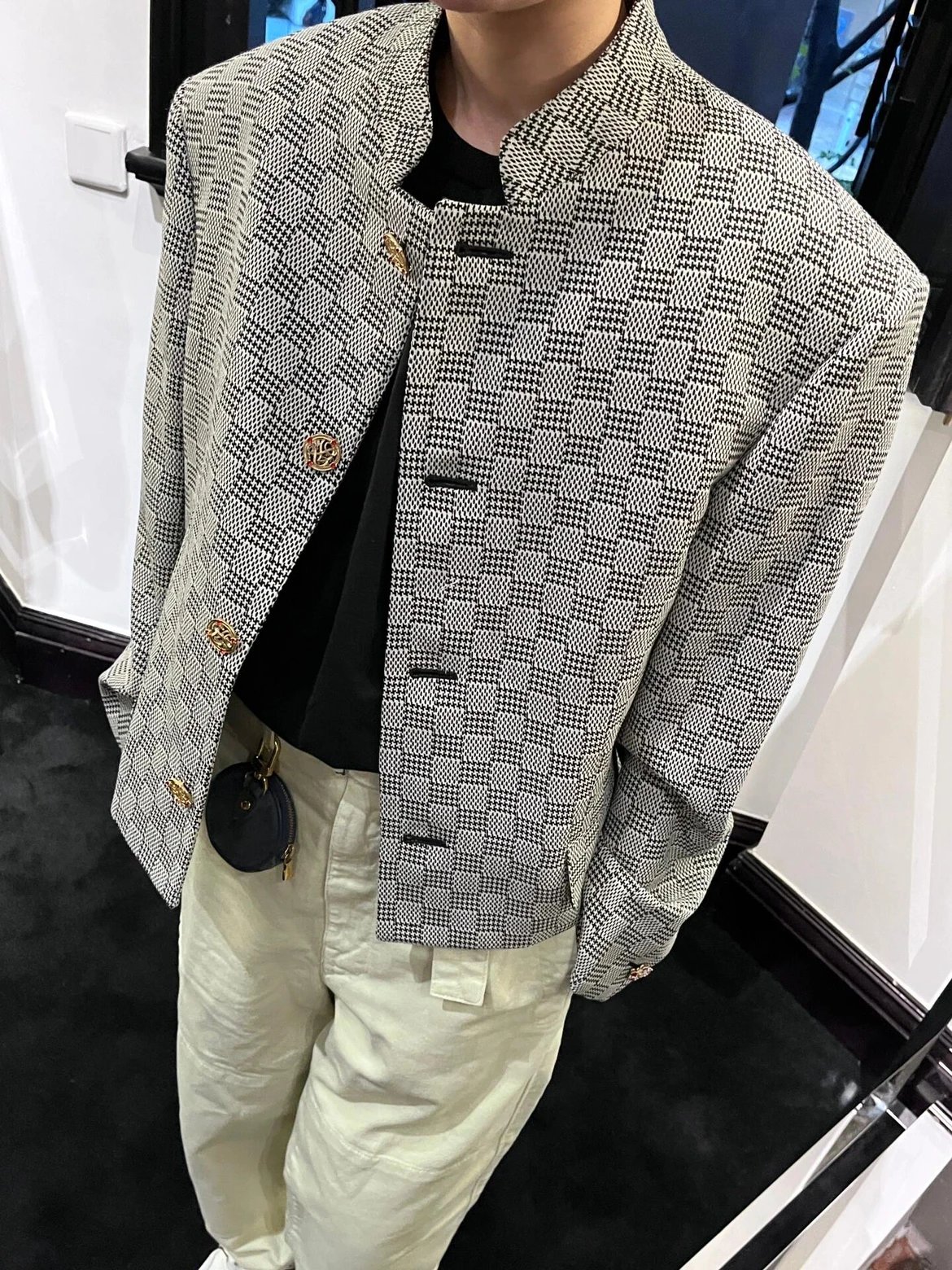 RD-C232 · Houndstooth Cropped Jacket showcase view 4