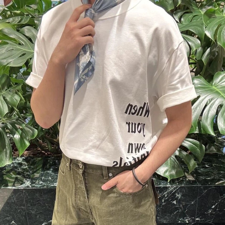RD-C167 · Letter-Print Crew-Neck T-Shirt showcase view 1