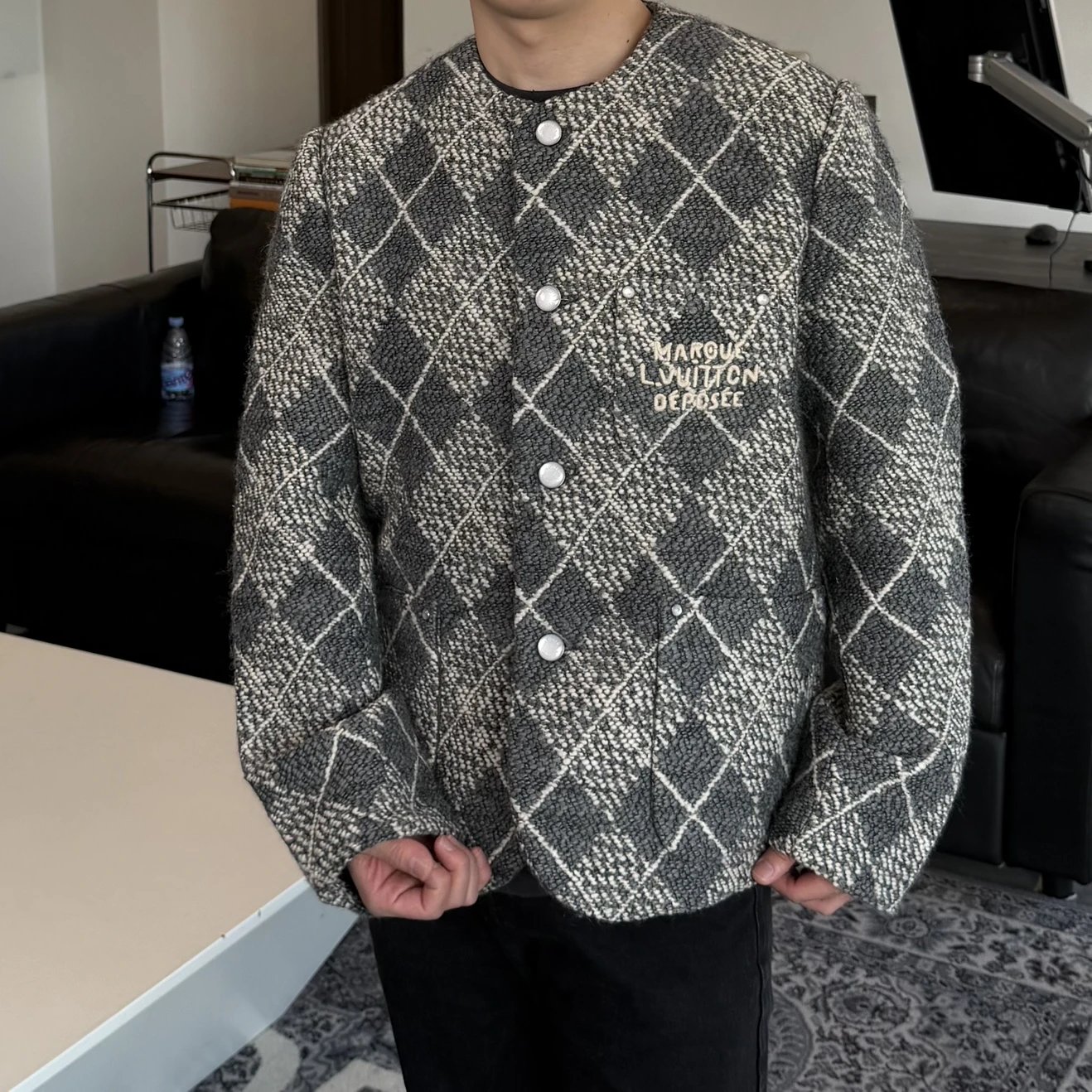 RD-C233 · OneDigit Wool Collarless Jacket showcase view 1