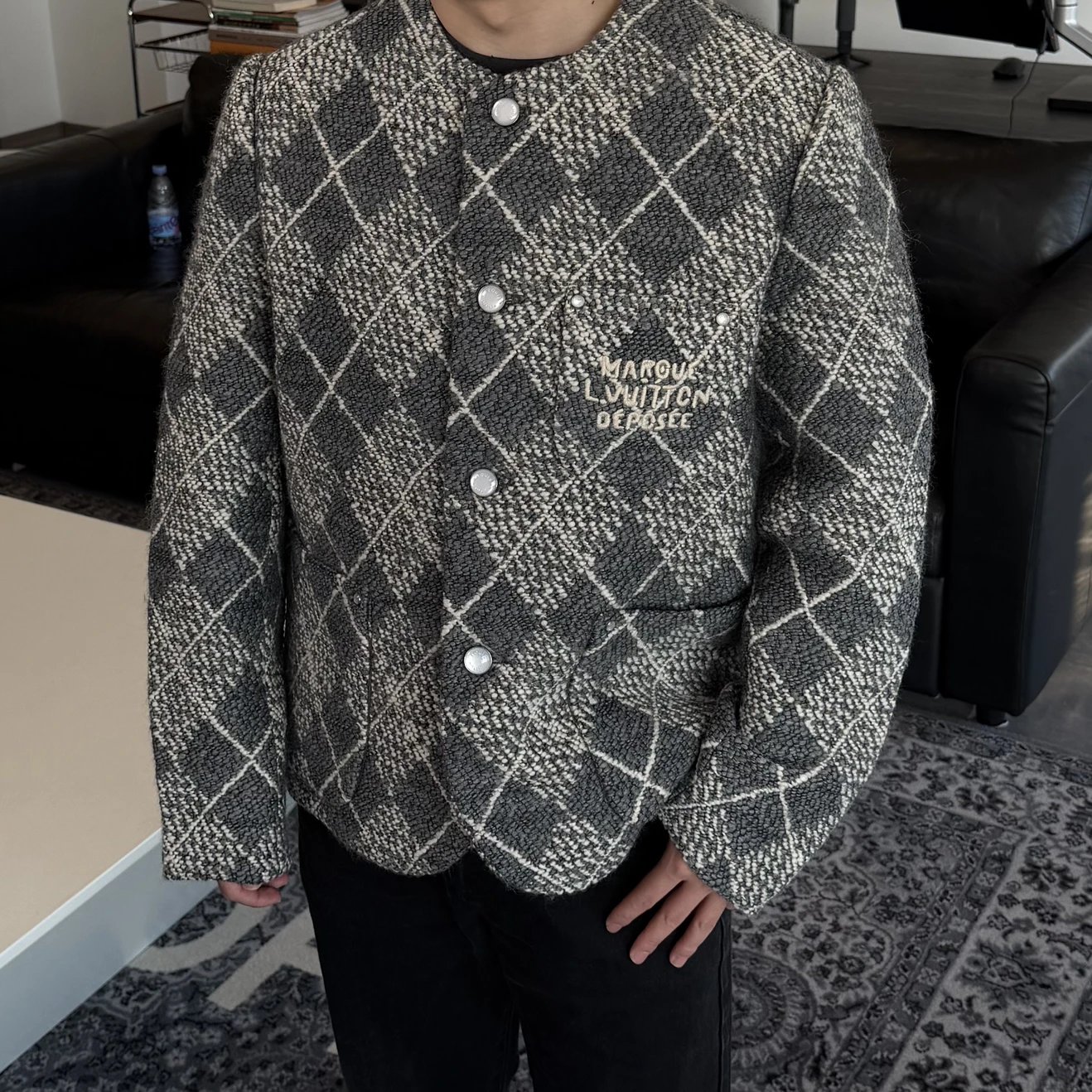 RD-C233 · OneDigit Wool Collarless Jacket showcase view 6