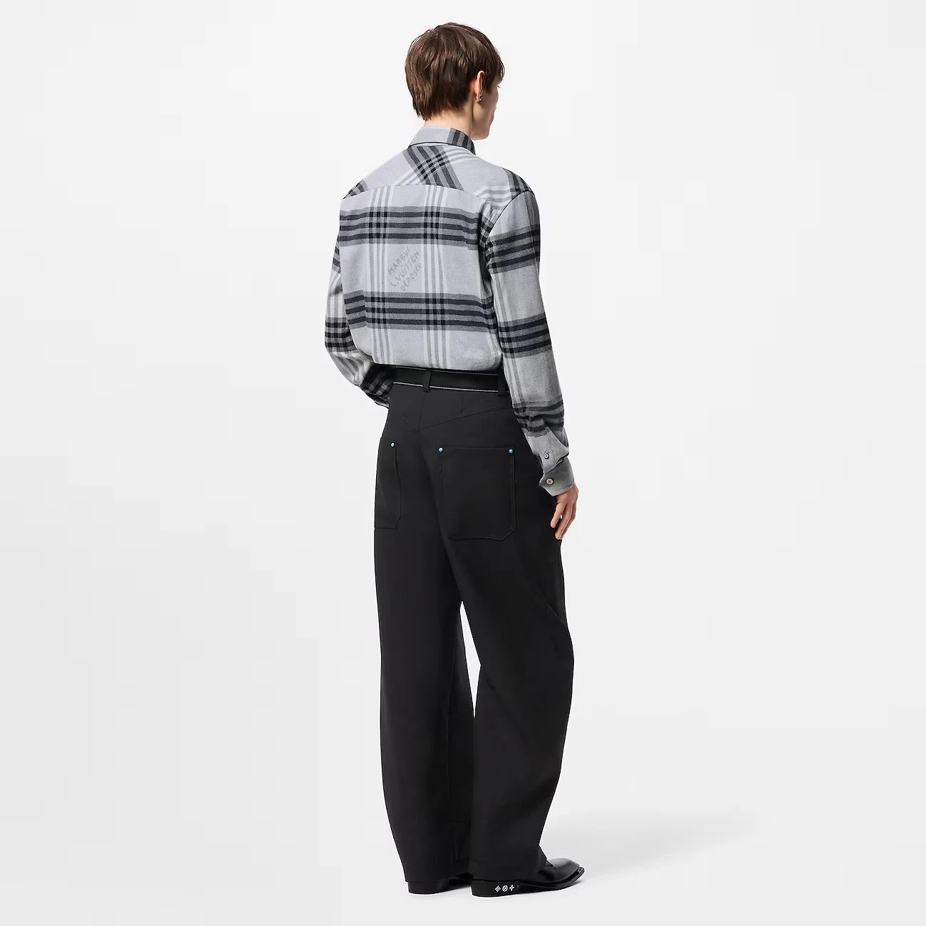 RD-C342 · Large-Check Flannel Jacquard Shirt showcase view 4
