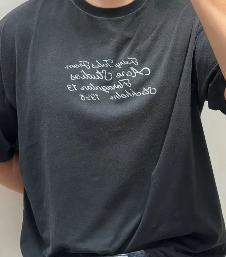 RD-C168 · 1996 Flocked Script Relaxed T-Shirt showcase view 1