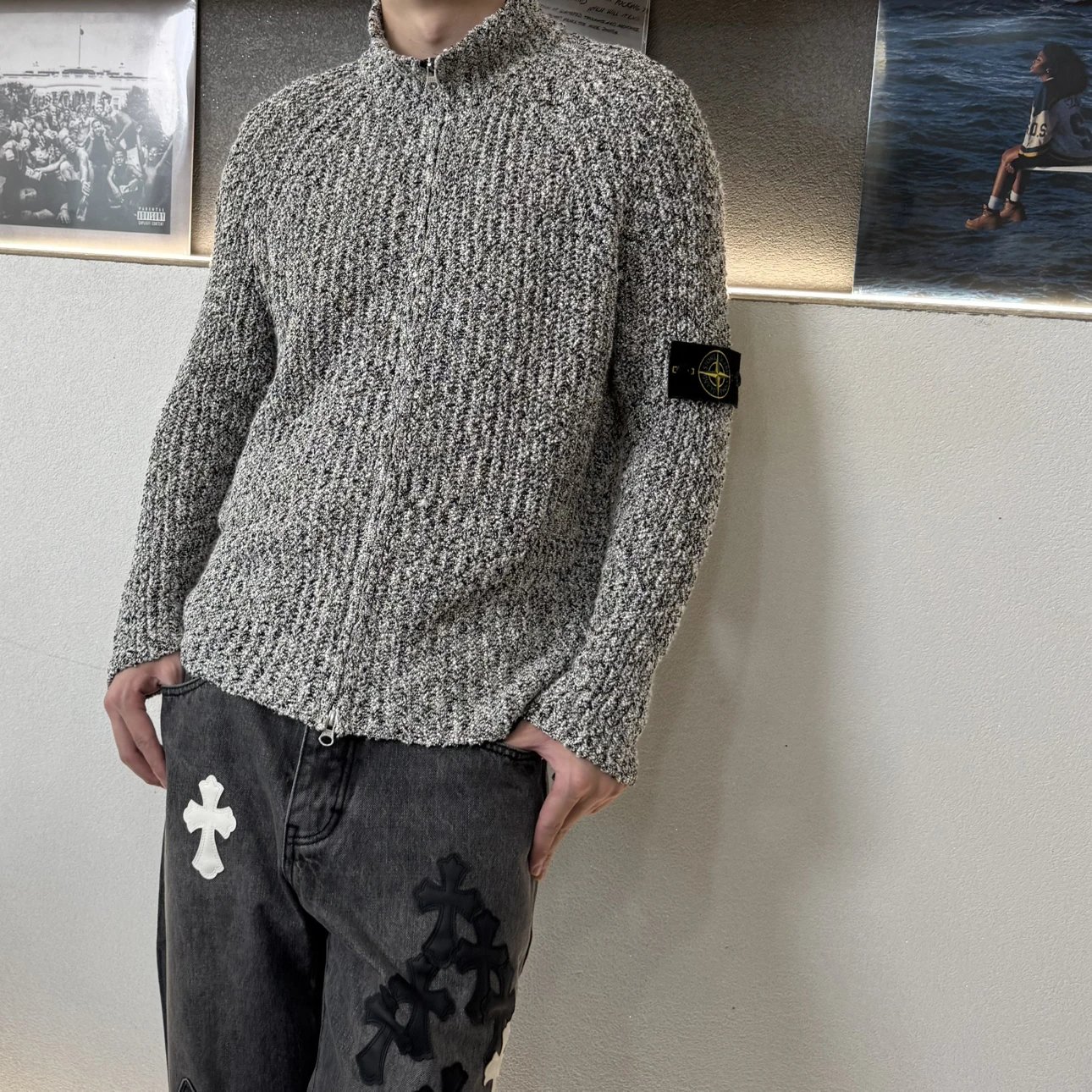 RD-C372 · Tweed-Knit Zip Cardigan showcase view 3